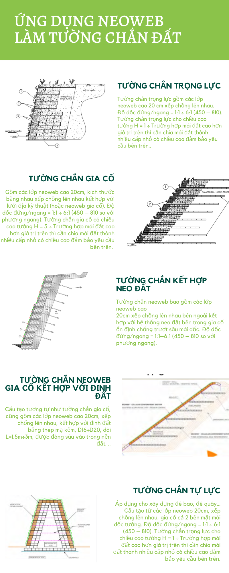 Tường chắn đất Neoweb có ưu điểm gì so với tường chắn Rọ đá, BTCT?